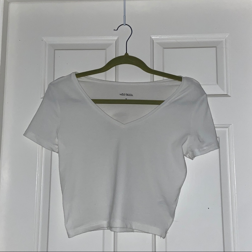 wild fable cropped v-neck t-shirt